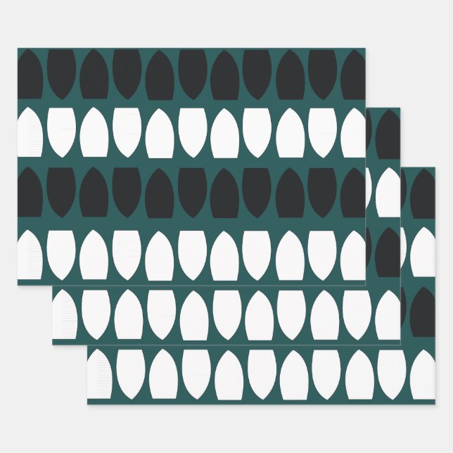 Hoja De Papel De Regalo Patrón geométrico lindo diversión festivo (Set)