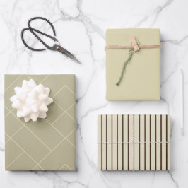 Hoja De Papel De Regalo Patrón geométrico mínimo marrón vintage