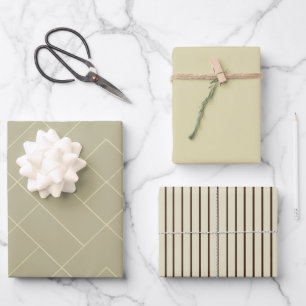 Hoja De Papel De Regalo Patrón geométrico mínimo marrón vintage