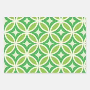 Hoja De Papel De Regalo Patrón geométrico modernista de mediados de siglo 