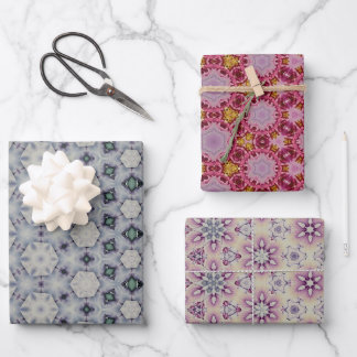 Hoja De Papel De Regalo Patrón geométrico suave de color