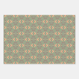 Hoja De Papel De Regalo Patrón geométrico vintage abstracto de frutas de A