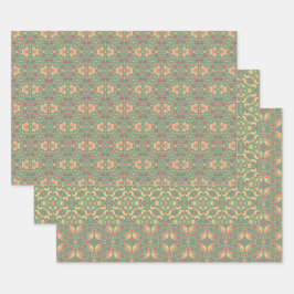 Hoja De Papel De Regalo Patrón geométrico vintage abstracto de frutas de A