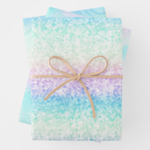 Hoja De Papel De Regalo Patrón iris glam iridiscente irlandés