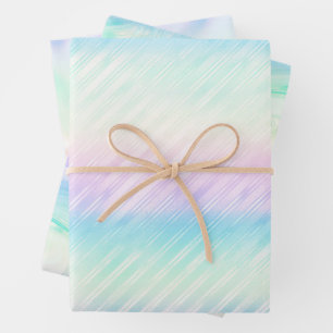 Hoja De Papel De Regalo Patrón iris glam iridiscente irlandés