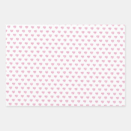 Hoja De Papel De Regalo Patrón lindo Flores de color rosado Corazón acuare