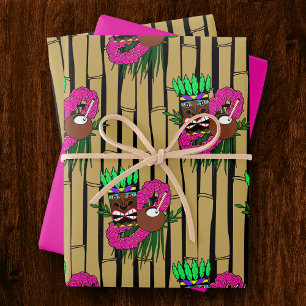 Hoja De Papel De Regalo Patrón Luau