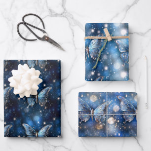 Hoja De Papel De Regalo Patrón mágico encantado de mariposa sin costuras c