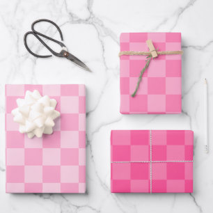Hoja De Papel De Regalo Patrón marcado rosado