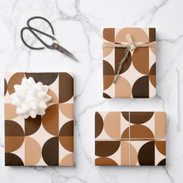 Hoja De Papel De Regalo Patrón moderno de cosecha de mediados de siglo Mar