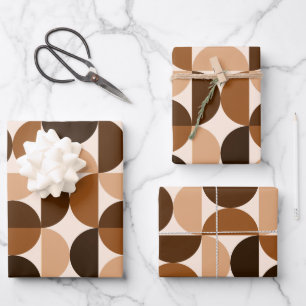 Hoja De Papel De Regalo Patrón moderno de cosecha de mediados de siglo Mar