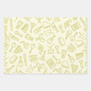 Hoja De Papel De Regalo Patrón musical