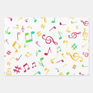 Hoja De Papel De Regalo Patrón musical