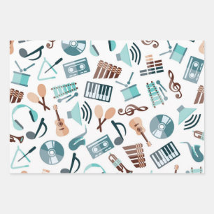 Hoja De Papel De Regalo Patrón musical
