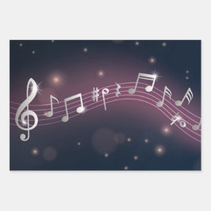 Hoja De Papel De Regalo Patrón musical