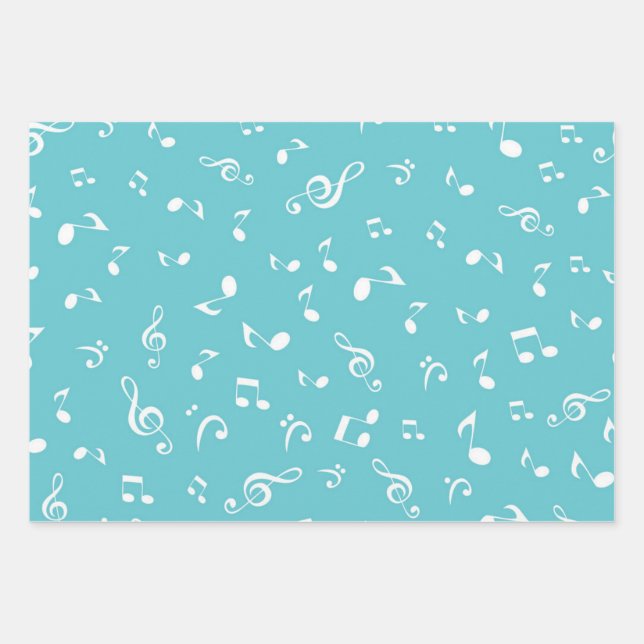 Hoja De Papel De Regalo Patrón musical (Anverso)