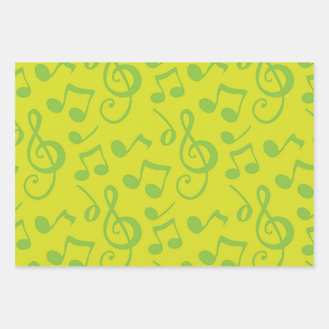 Hoja De Papel De Regalo Patrón musical (Anverso)
