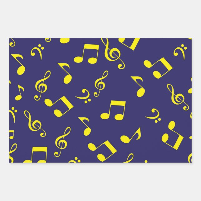 Hoja De Papel De Regalo Patrón musical (Anverso)