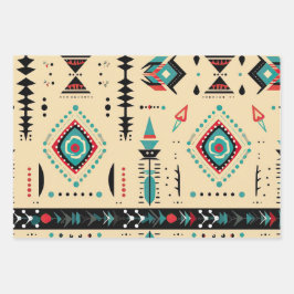 Hoja De Papel De Regalo Patrón nativo americano