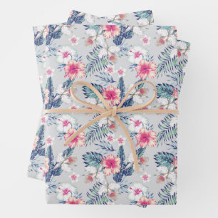 Hoja De Papel De Regalo Patrón Orquídea Tropical