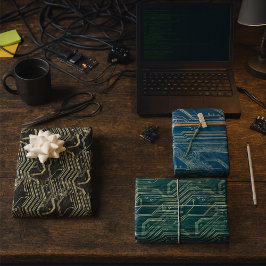 Hoja De Papel De Regalo Patrón PCB Quirky Resumen Geek electrónico