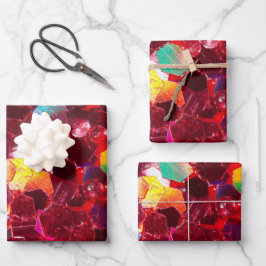 Hoja De Papel De Regalo Patrón purpurina brillante de mosaico abstracto ro