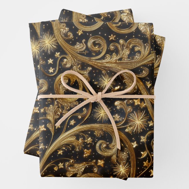 Hoja De Papel De Regalo Patrón resumen de navidades (In situ)