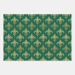 Hoja De Papel De Regalo Patrón sin fisuras de oro