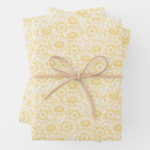 Hoja De Papel De Regalo Patrón Sunflower