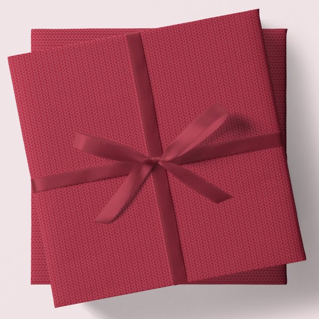Hoja De Papel De Regalo Patrón tejido simple rojo vacaciones de Navidad (Subido por el creador)