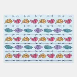 Hoja De Papel De Regalo Patrón tribal de Boho