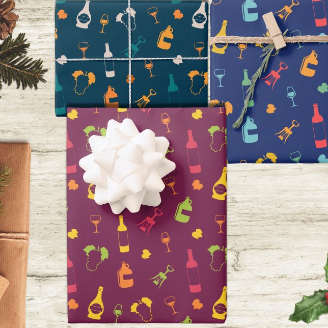 Hoja De Papel De Regalo Patrones con tema de vino (Subido por el creador)