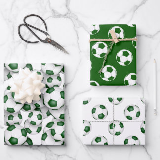 Hoja De Papel De Regalo patrones de coordinación establecen bolas de fútbo