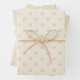 Hoja De Papel De Regalo Patrones de Crema Chic Campestre Rústico 