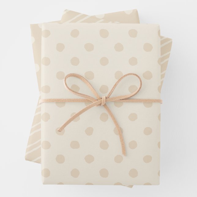 Hoja De Papel De Regalo Patrones de Crema Chic Campestre Rústico  (Rustic Country Chic Cream Patterns Wrapping Paper Sheets)