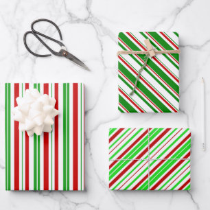Hoja De Papel De Regalo Patrones de estilo Navidades de color verde, blanc
