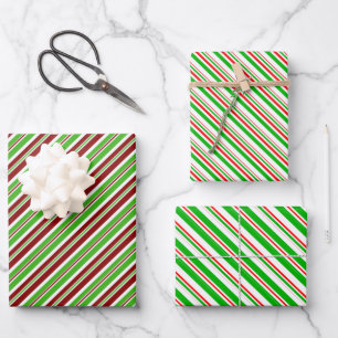 Hoja De Papel De Regalo Patrones de estilo Navidades de color verde, blanc