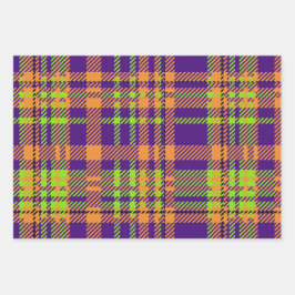 HOJA DE PAPEL DE REGALO PATRONES DE HALLOWEB DE COLORES BRILLANTES