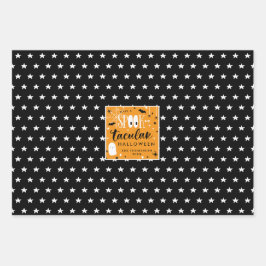 Hoja De Papel De Regalo Patrones de Halloween Spooktaculares
