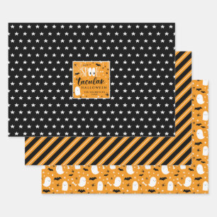 Hoja De Papel De Regalo Patrones de Halloween Spooktaculares