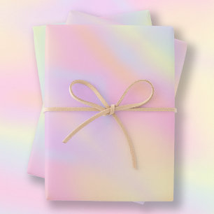 Hoja De Papel De Regalo Patrones de mármol de arcoiris cúbico