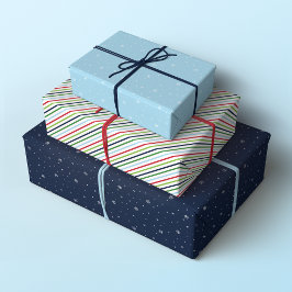 Hoja De Papel De Regalo Patrones de Navidades minimalistas, rojo, verde y