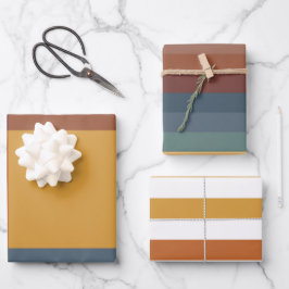 Hoja De Papel De Regalo PATRONES DE OTOÑO verde azulado AZUL BROWN TAN AMA