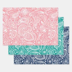 Hoja De Papel De Regalo Patrones de paisajes blancos