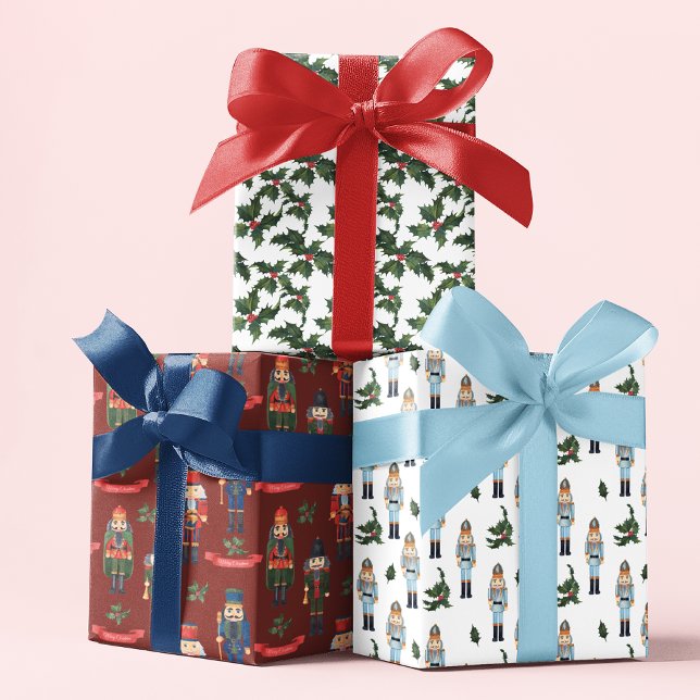 Hoja De Papel De Regalo Patrones festivos de los navidades Nutcracker Holl (Subido por el creador)