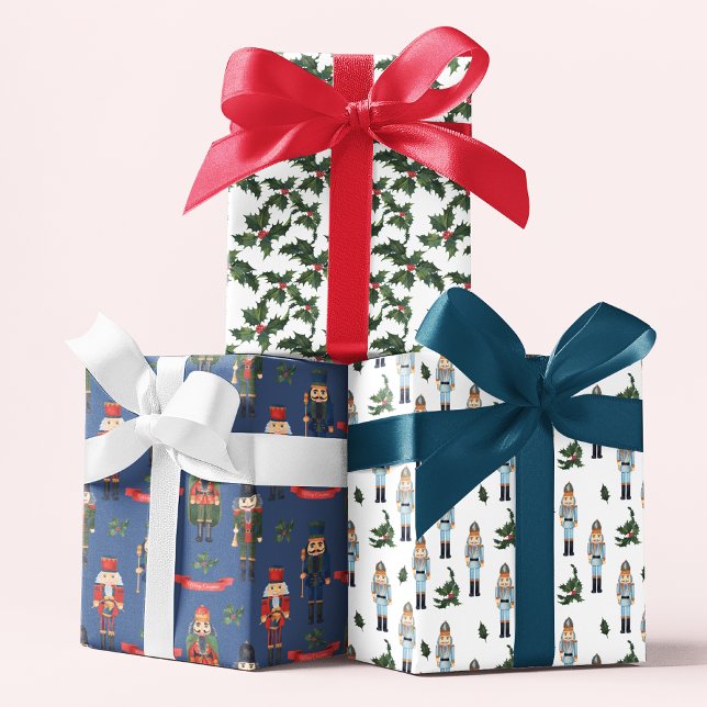 Hoja De Papel De Regalo Patrones festivos de los navidades Nutcracker Holl (Subido por el creador)