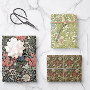 Hoja De Papel De Regalo Patrones florales vintage Morris Compton Iris Flow