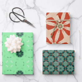 Hoja De Papel De Regalo Patrones geométricos de los navidades