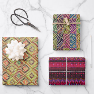 Hoja De Papel De Regalo Patrones inspirados en la tela de barro