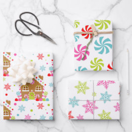 Hoja De Papel De Regalo Patrones Navideños Caprichosos